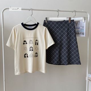 Áo thun nữ cổ tròn tay ngắn in hình 𝟗 𝐆𝐢𝐫𝐥𝐬 nhiennhienvintage NAT00013