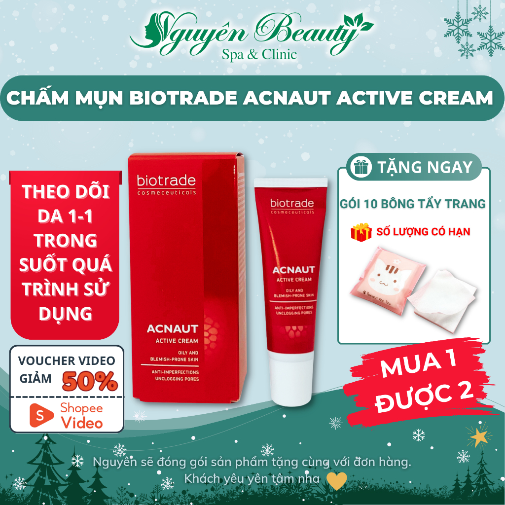 Kem Chấm Mụn Biotrade Acnaut Active Cream 15ml - 30ML | Shopee Việt Nam