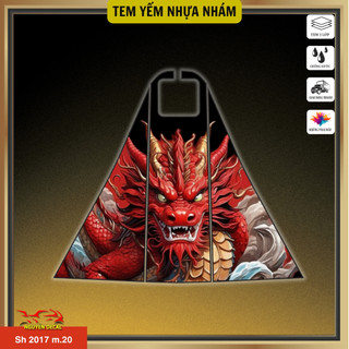 Decal yếm nhựa nhám dán xe Sh 2017 | thiết kế đa dạng | Decal 3 lớp chống thấm, bền màu