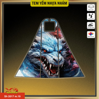 Decal yếm nhựa nhám dán xe Sh 2017 | thiết kế đa dạng | Decal 3 lớp chống thấm, bền màu