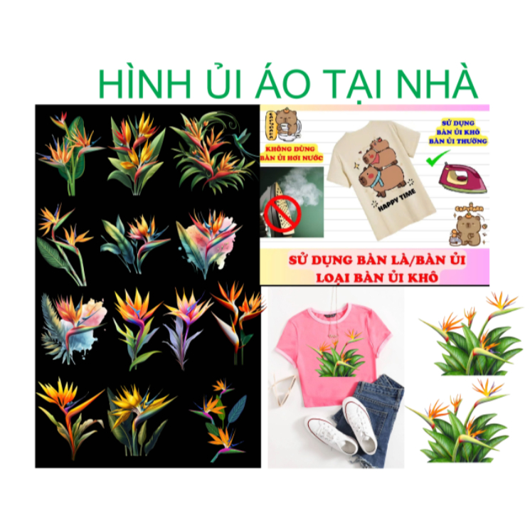 [Hình in pet ủi nhiệt]Hình ủi áo tại nhà bằng bàn là bàn ủi-HÌNH HOA ỦI ÁO-miếng vá áo rách/THEO YÊU CẦU INBOX SHOP