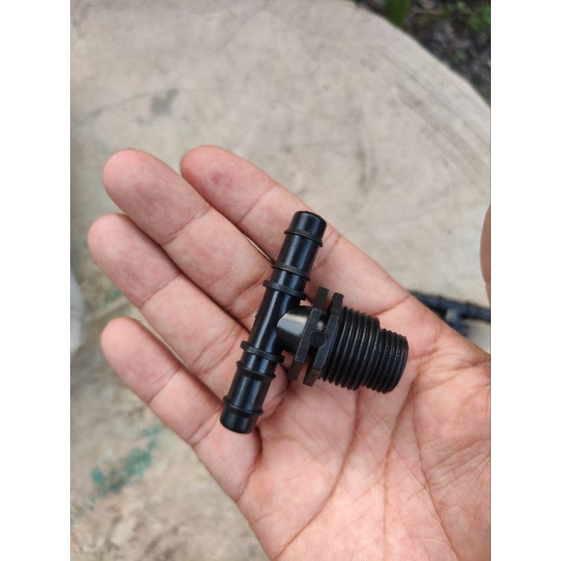 Tê ren 17 và 21 ra ống 10mm HÀNG CAO CẤP DÀY  ( ống kích thước 10x12mm) trong 10 ngoài 12mm , tê ren 21 ra 12mm