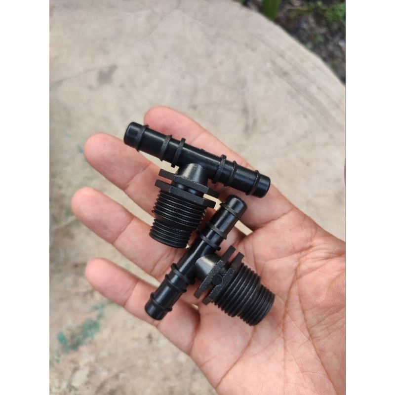 Tê ren 17 và 21 ra ống 10mm HÀNG CAO CẤP DÀY  ( ống kích thước 10x12mm) trong 10 ngoài 12mm , tê ren 21 ra 12mm
