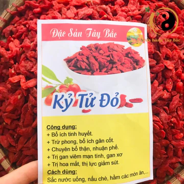 Kỷ tử đỏ hữu cơ Ninh Hạ chính gốc sấy khô (200g, 500g, 1kg). Trà kỉ tử, kỳ tử, câu kỷ tử organic giúp bổ thận bổ huyết