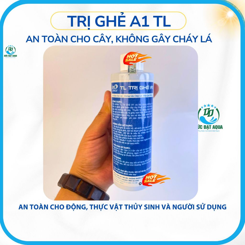 Trị Ghẻ A1 TL Total Life, 250ml cho cây thuỷ sinh, phòng và hạn chế cây thối, thân 6