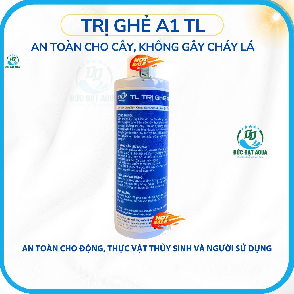 Trị Ghẻ A1 TL Total Life, 250ml cho cây thuỷ sinh, phòng và hạn chế cây thối, thân 5