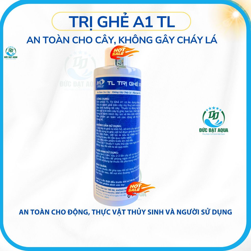 Trị Ghẻ A1 TL Total Life, 250ml cho cây thuỷ sinh, phòng và hạn chế cây thối, thân 7