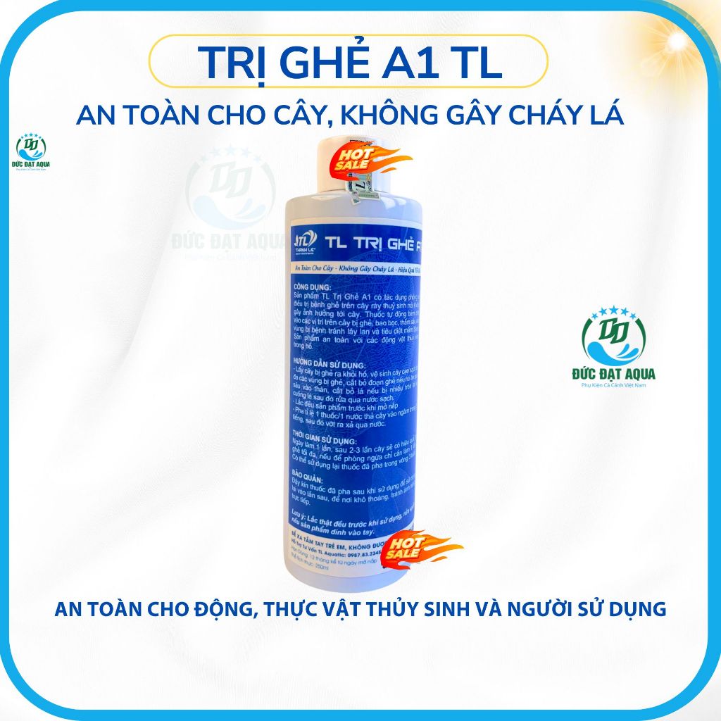 Trị Ghẻ A1 TL Total Life, 250ml cho cây thuỷ sinh, phòng và hạn chế cây thối, thân 3