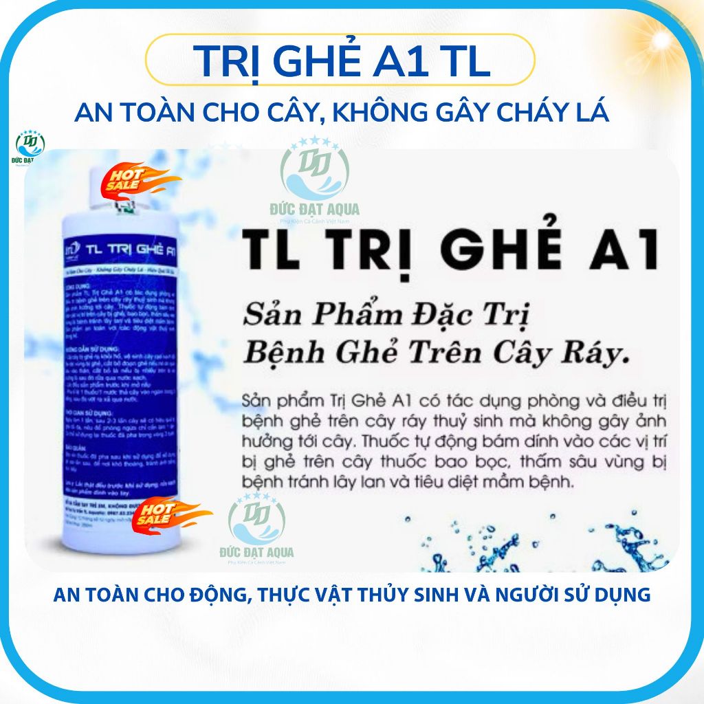Trị Ghẻ A1 TL Total Life, 250ml cho cây thuỷ sinh, phòng và hạn chế cây thối, thân