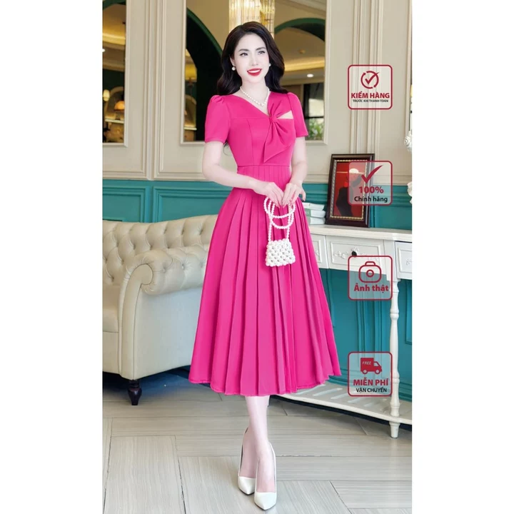 Váy Tiểu Thư MDU3981 Dáng Xòe Xếp Ly Phối Cut-out Tinh Tế Từ MDU K54-D2-5 – 5