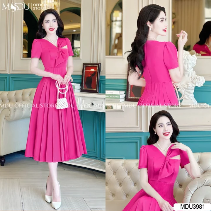 Váy Tiểu Thư MDU3981 Dáng Xòe Xếp Ly Phối Cut-out Tinh Tế Từ MDU K54-D2-5 – 6