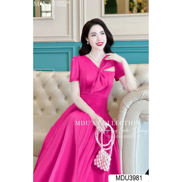 Váy Tiểu Thư MDU3981 Dáng Xòe Xếp Ly Phối Cut-out Tinh Tế Từ MDU K54-D2-5 – 2