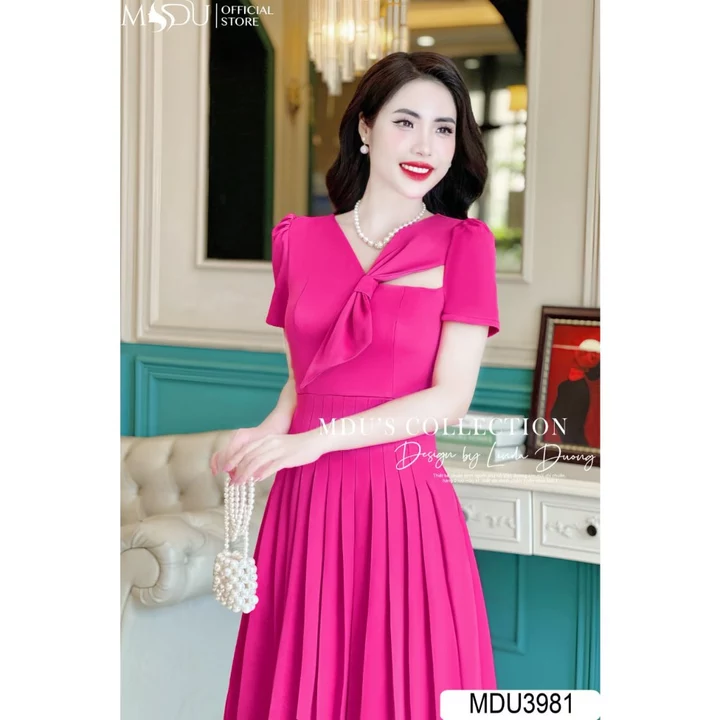 Váy Tiểu Thư MDU3981 Dáng Xòe Xếp Ly Phối Cut-out Tinh Tế Từ MDU K54-D2-5 – 4