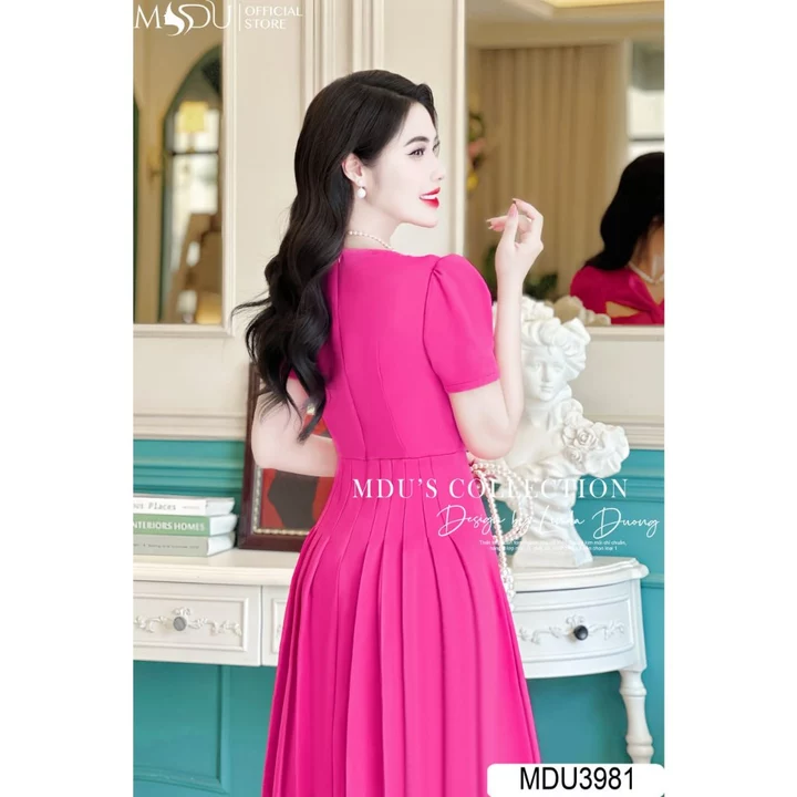 Váy Tiểu Thư MDU3981 Dáng Xòe Xếp Ly Phối Cut-out Tinh Tế Từ MDU K54-D2-5 – 3