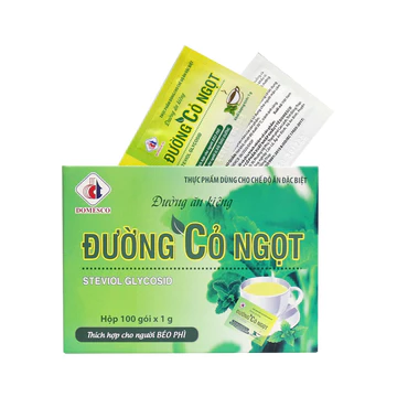 Đường ăn kiêng ĐƯỜNG CỎ NGỌT DOMESCO. Thích hợp cho người bị đái tháo đường, béo phì, người ăn kiêng.