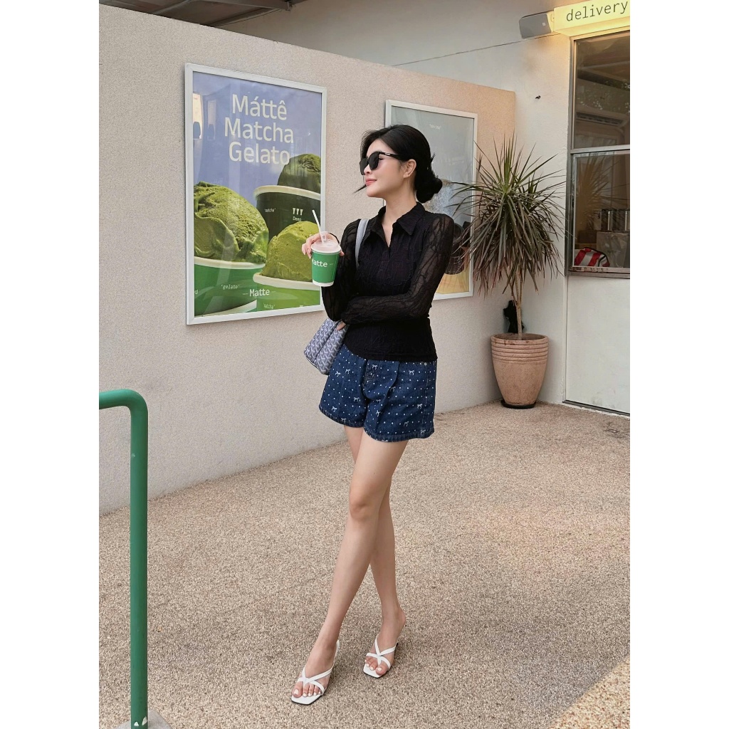 Ảnh Áo Thun Nữ Cô Bẻ Tay Dài Ôm Body Basic Tôn Dáng - LOVER TOP - GOÛT DE JUN 3