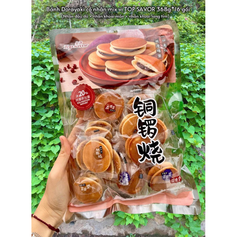 [sẵn hàng] bánh rán doraemon nhân đậu đỏ gói 368gr | Shopee Việt Nam