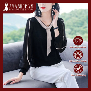 Áo Thun Kiểu Nữ Trung Niên Dài Tay SM62