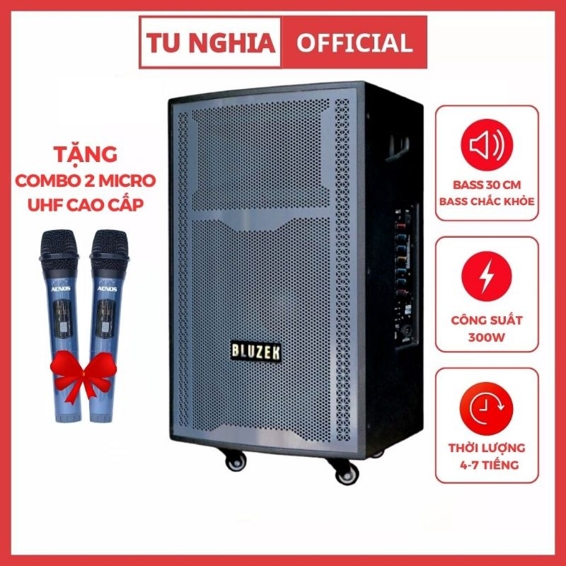 Loa karaoke bass 30 có hiệu ứng reverb karaoke cực hay BLUZEK BZ12EG ...