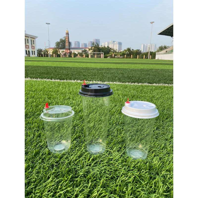 {Combo 50}Cốc nhựa Tim dùng một lần kèm nắp hàng đẹp dày dặn giá sỉ