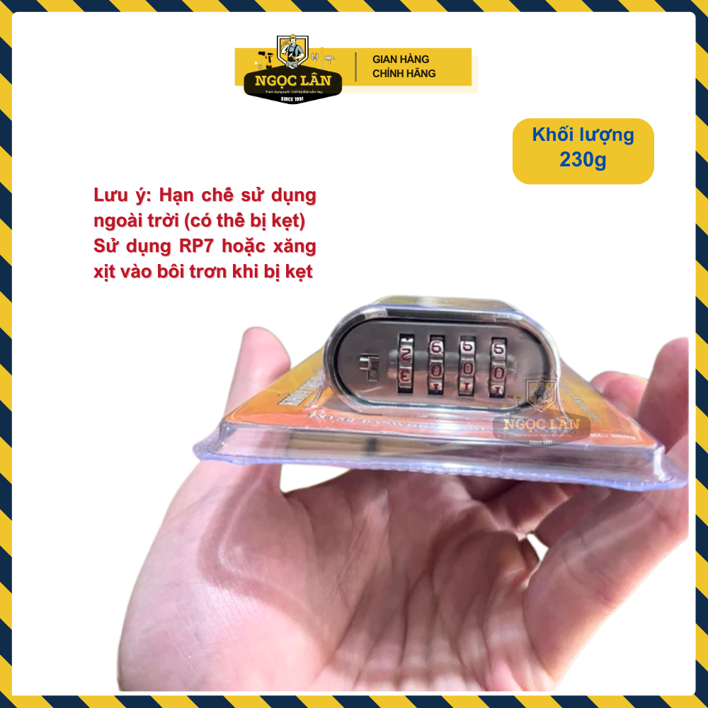 Khóa số, khóa treo mật mã Việt Tiệp trắng bạc hợp kim KZA3 hàng chuẩn an toàn không dùng chìa