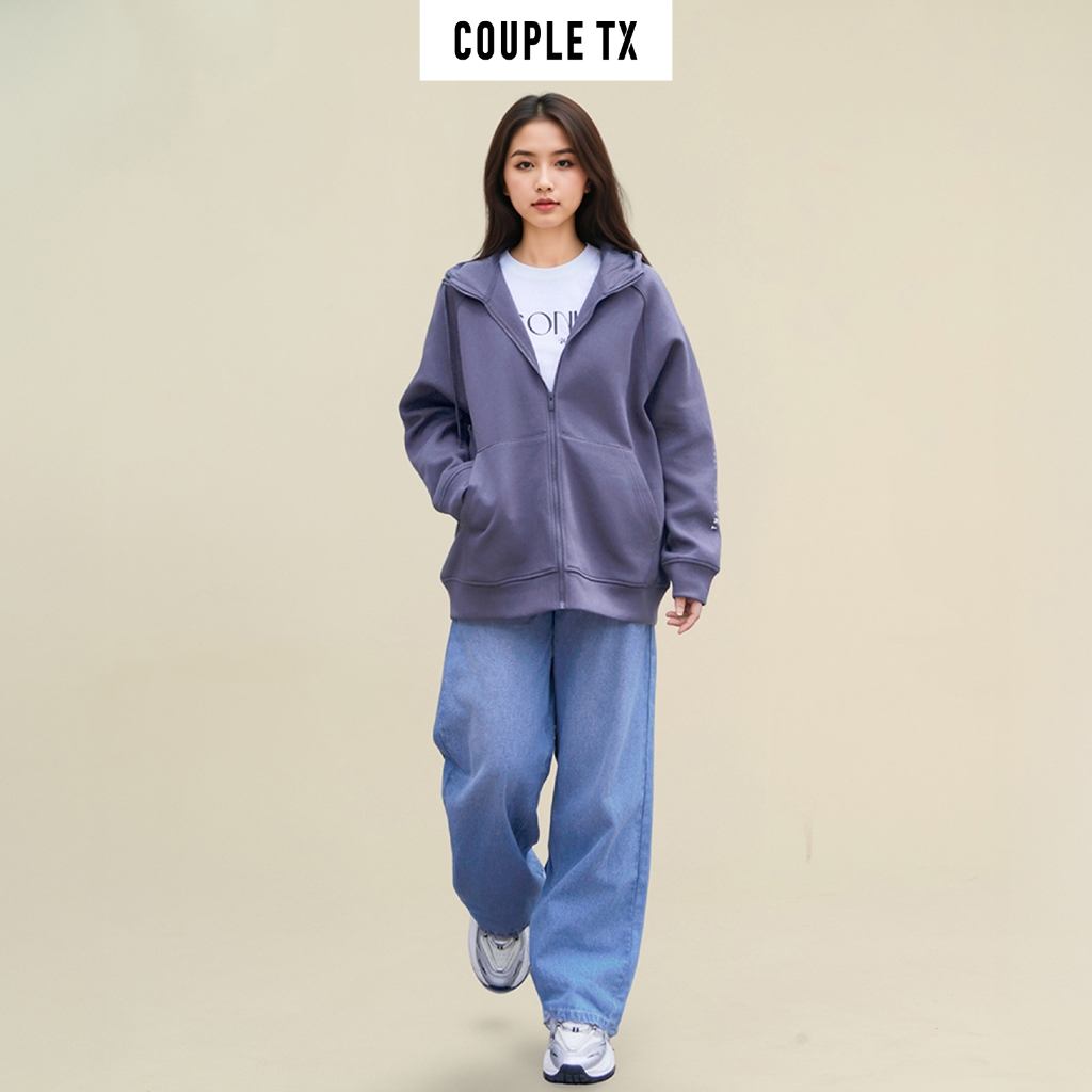 Ảnh Áo Khoác Nữ Couple TX Original Thun 2 Da Form Oversize WOK 2063 4