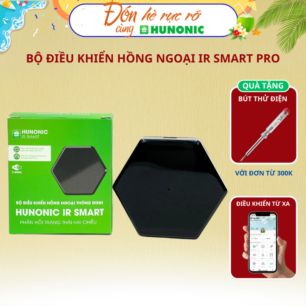 Bộ Điều Khiển Hồng Ngoại Thông Minh Hunonic Ir Smart Pro Phản Hồi Trạng ...