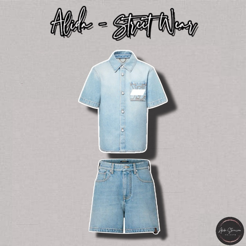 ⚡️[Hight Quality] Full Bộ Áo / Quần Denim 1-\/ Logo Embroidered - Điểm Nhấn Họa Tiết Thêu Phối Màu Cao Cấp Qccc Nam Nữ