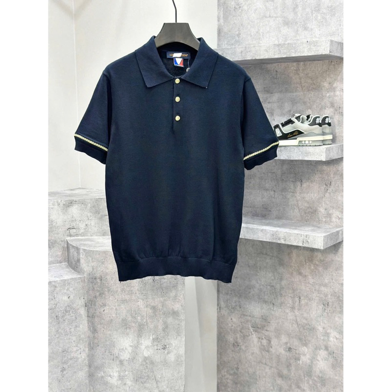 ⚡️[Hight Quality] Áo Cộc Tay Tay Len Cố Bẻ 1-\/ Polo 37th Ameri - Điểm Nhấn Cúc Vàng Phối Line Tay Thêu Cao Cấp Nam Nữ