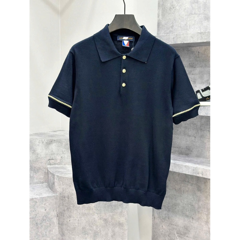 ⚡️[Hight Quality] Áo Cộc Tay Tay Len Cố Bẻ 1-\/ Polo 37th Ameri - Điểm Nhấn Cúc Vàng Phối Line Tay Thêu Cao Cấp Nam Nữ
