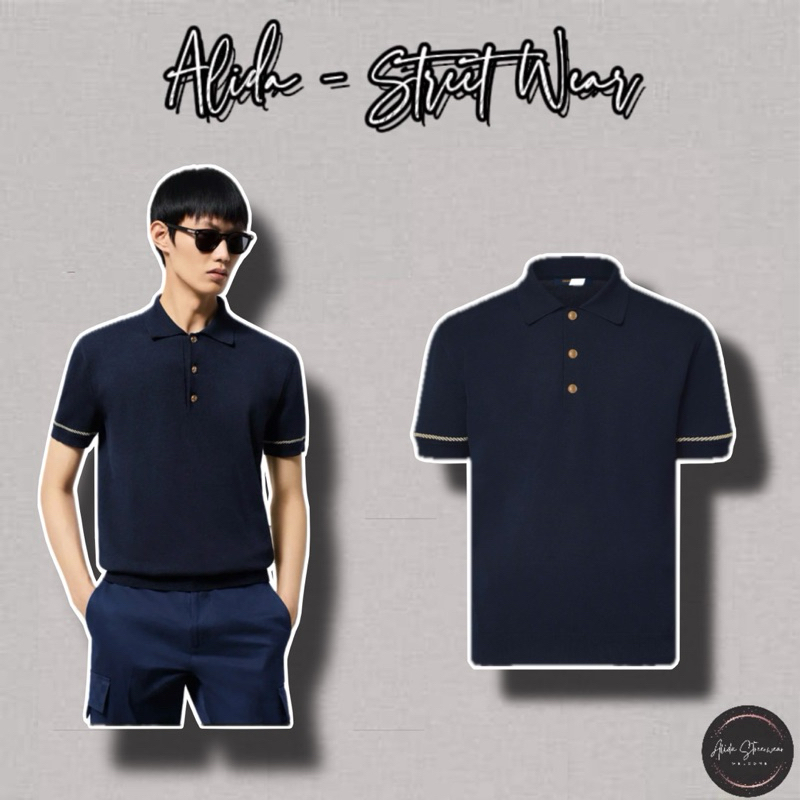 ⚡️[Hight Quality] Áo Cộc Tay Tay Len Cố Bẻ 1-\/ Polo 37th Ameri - Điểm Nhấn Cúc Vàng Phối Line Tay Thêu Cao Cấp Nam Nữ