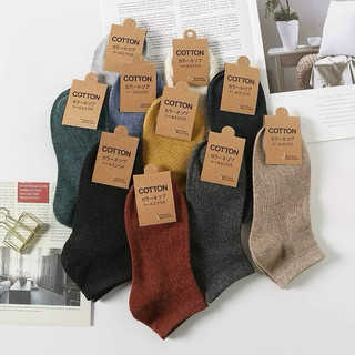 Tất thể thao nam nữ cổ ngắn cotton êm mềm nhẹ mùa hè màu sắc đơn giản