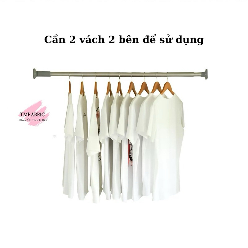 Thanh treo rèm cửa, cây treo đồ không cần khoan đục, Rèm Cửa TMFABRIC