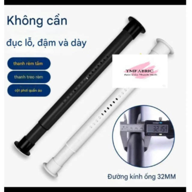 Thanh treo rèm cửa, cây treo đồ không cần khoan đục, Rèm Cửa TMFABRIC