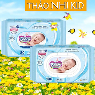 Khăn ướt Huggies không mùi,babycare, bobby (80 miếng/gói) - THảo NHi Kid