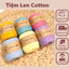 Len Sợi Cotton Việt Nam 1mm nhãn THHX(100g-full bảng màu) có tem, mác dùng để móc áo,móc túi,móc mũ