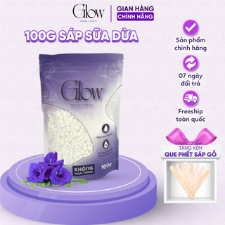 Sáp Wax Lông Sữa Dừa Premier Cao Cấp Túi 100gr GLOW WAXING Chuyên Dùng Cho Da Nhạy Cảm CHE TÊN