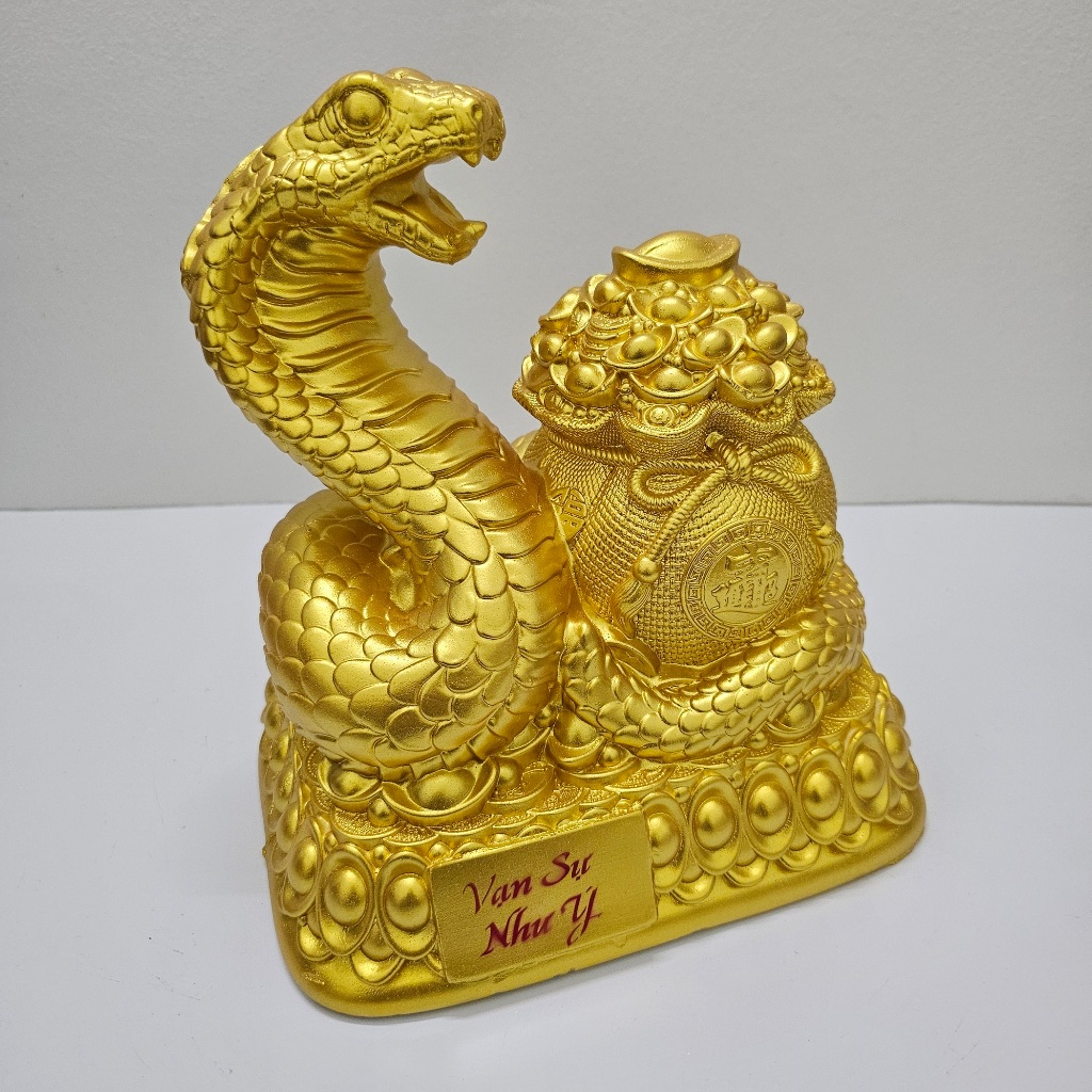 Heo Đất Lợn Đất Tết Bệ Vàng Rắn Phát Lộc SIZE TO Ống heo tiết kiệm tiền,trang trí,quà tặng CHANILINE