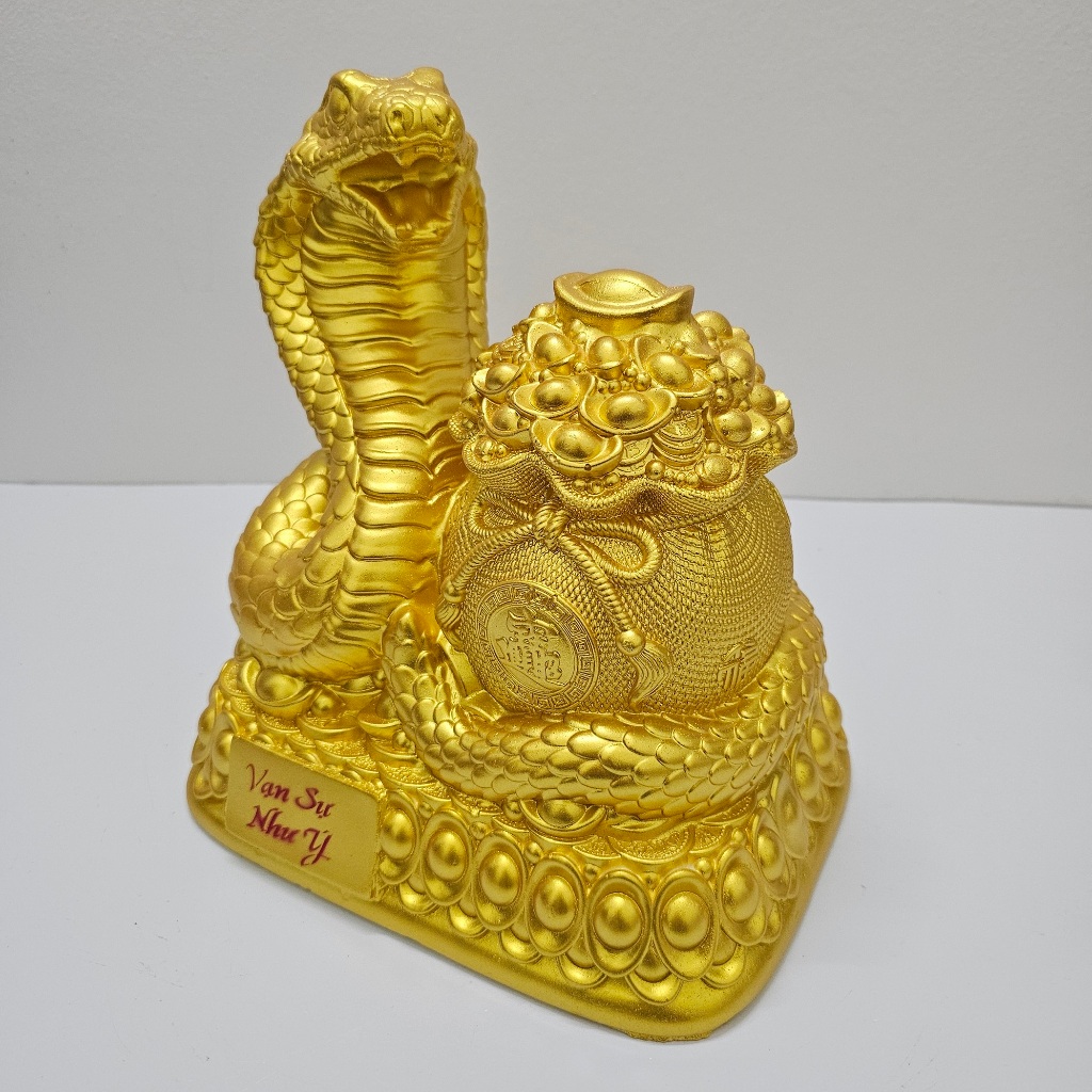Heo Đất Lợn Đất Tết Bệ Vàng Rắn Phát Lộc SIZE TO Ống heo tiết kiệm tiền,trang trí,quà tặng CHANILINE
