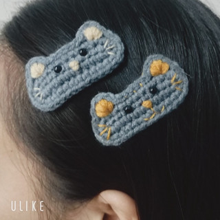 Kẹp tóc mèo Tom cute cho nữ và bé gái 5cm |Cặp tóc mái đáng yêu |Shop Rô Handmade