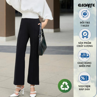 Quần Nữ Cao Cấp Công Sở Dáng Loe Trơn Dễ Phối Đồ ELEGANTE