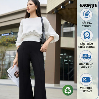 Quần Nữ Cao Cấp Công Sở Dáng Loe Trơn Dễ Phối Đồ ELEGANTE
