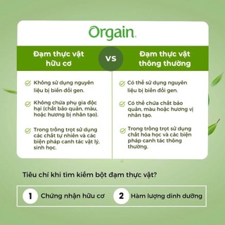 Protein Orgain Bột đạm thuần chay hữu cơ organic protein superfoods