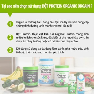 Protein Orgain Bột đạm thuần chay hữu cơ organic protein superfoods