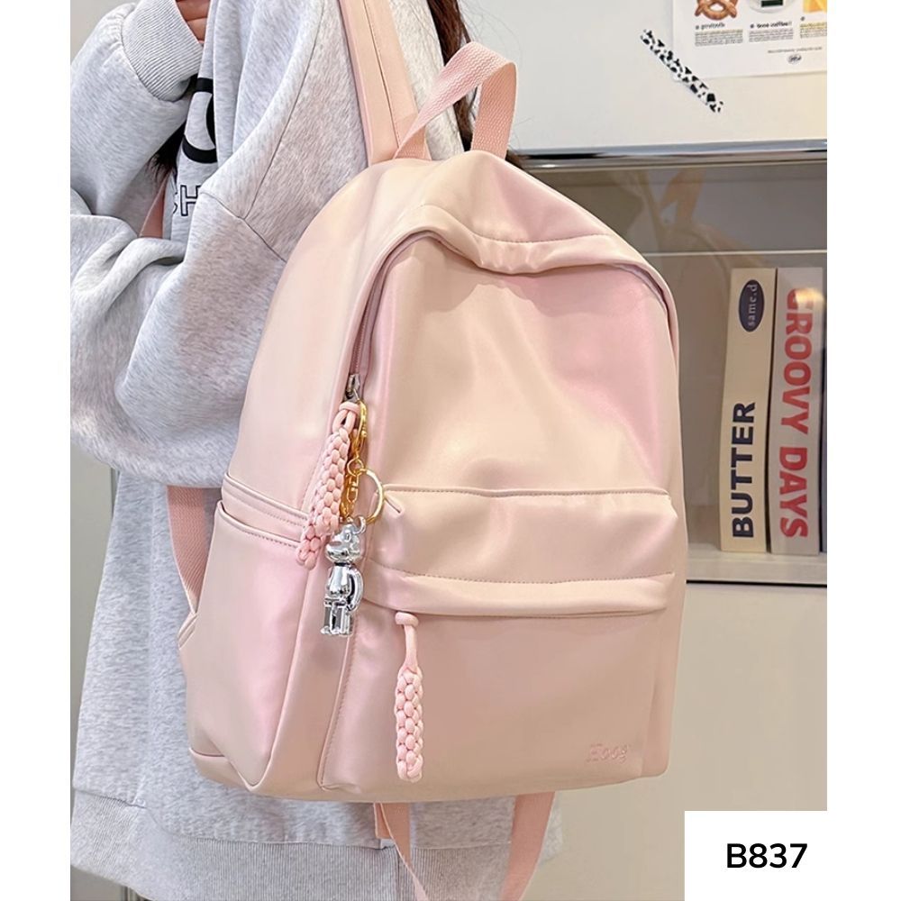 Balo da đi học chống nước cho học sinh , sinh viên phong cách basic style hàn quốc B837 gagastore