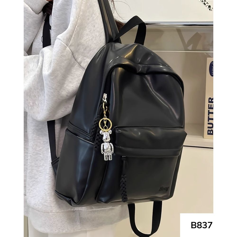 Balo da đi học chống nước cho học sinh , sinh viên phong cách basic style hàn quốc B837 gagastore