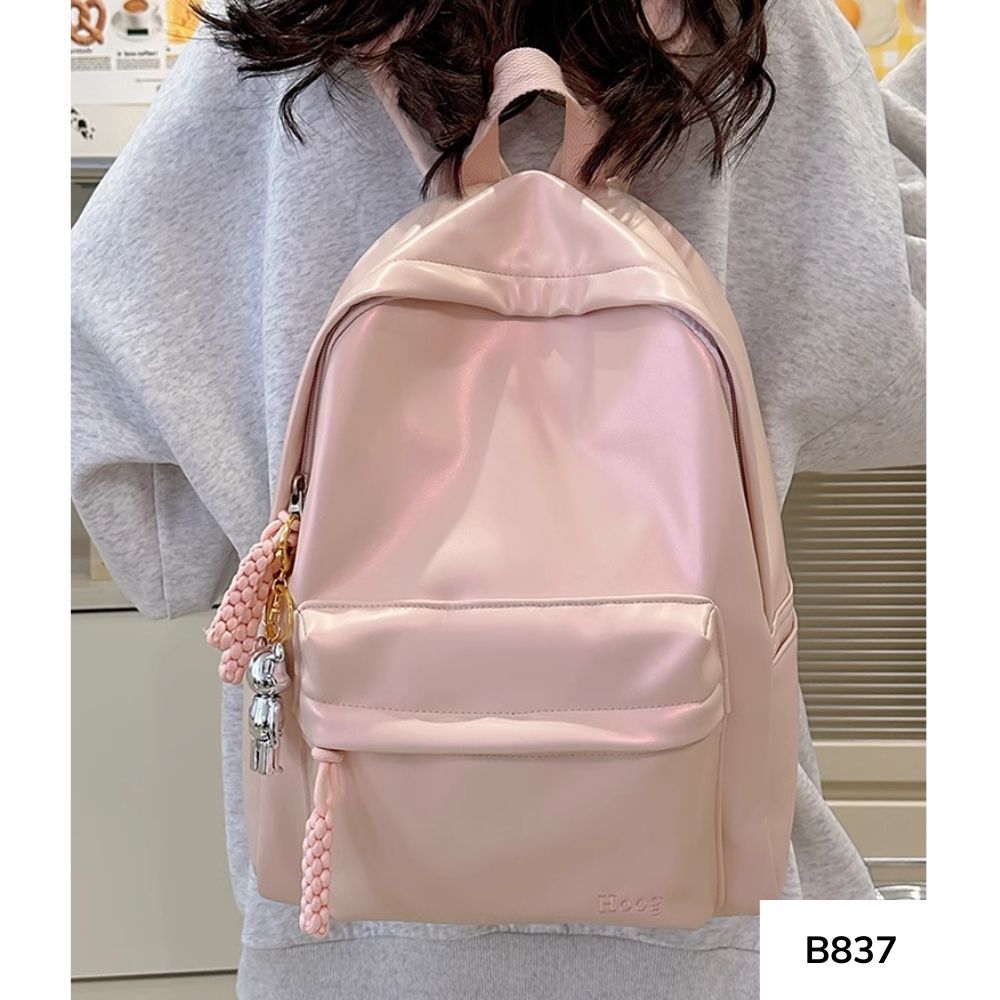 Balo da đi học chống nước cho học sinh , sinh viên phong cách basic style hàn quốc B837 gagastore