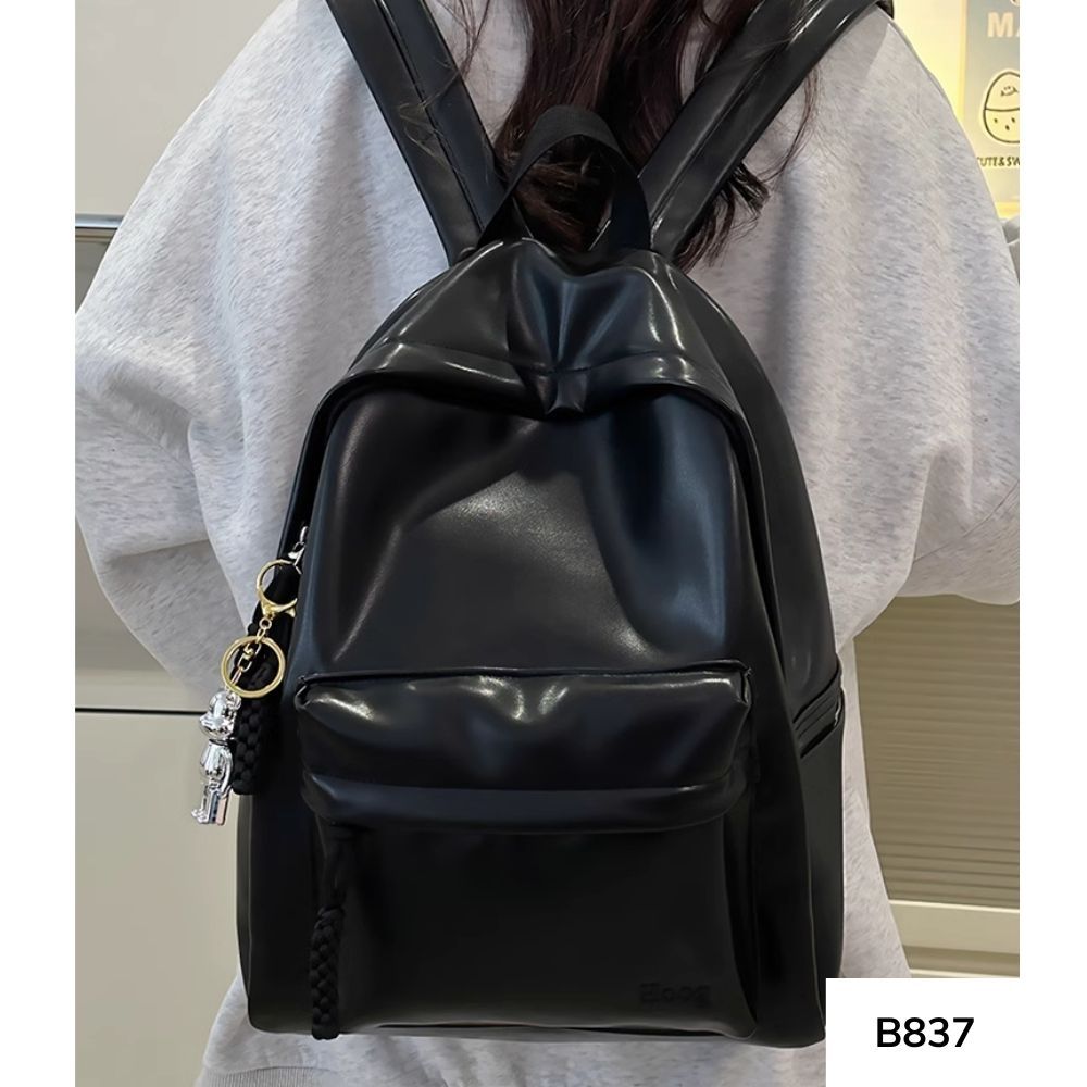 Balo da đi học chống nước cho học sinh , sinh viên phong cách basic style hàn quốc B837 gagastore