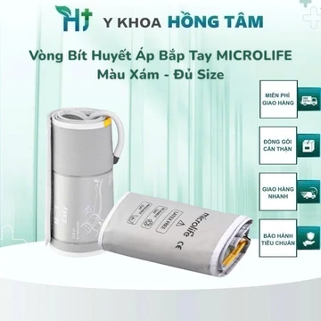 Vòng Bít Máy Đo Huyết Áp MICROLIFE (Màu Xám), Loại Thường & Định Khuôn, Nhiều Dòng Máy và Kích Thước