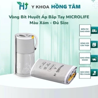 Vòng Bít Máy Đo Huyết Áp MICROLIFE (Màu Xám), Loại Thường & Định Khuôn, Nhiều Dòng Máy và Kích Thước
